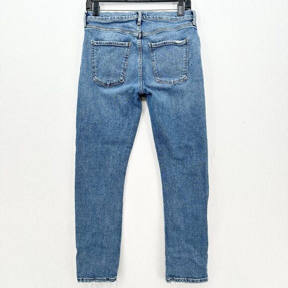 AGOLDE Jeans Women 28 Toni Midrise Skinny Blue Stretch Denim Distress Light Wash - Picture 2 of 12